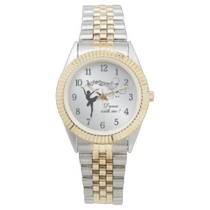 Ballerina Tanz mit mir Personalisierte w-Zahlen Armbanduhr