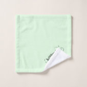 Ballerina Tanz mit Musik Personal Green Badhandtuch Set (Waschlappen)