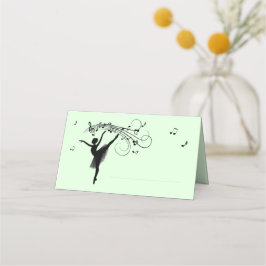 Ballerina-Tanz mit Musikareal für den Namen Platzkarte