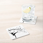 Ballerina Tanz und die Musikanfolger Rechteckiger Pappuntersetzer (Vor Ort)