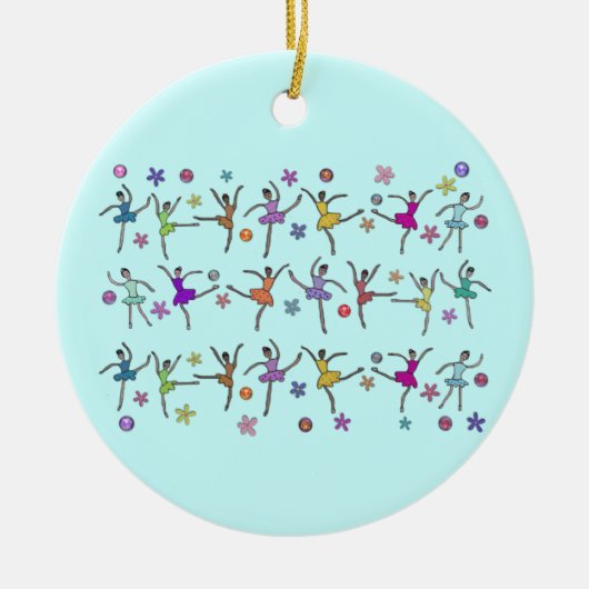 Ballerina-Tanz-Verzierung Keramikornament (Vorne)