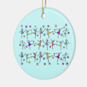 Ballerina-Tanz-Verzierung Keramikornament (Links)