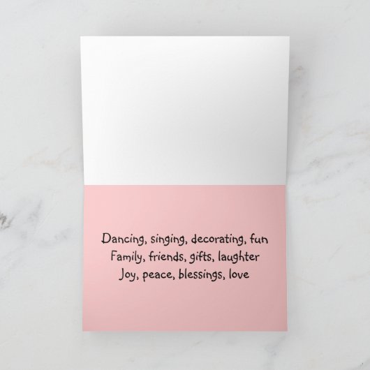 Ballerina-Tanz-Weihnachtskarte Feiertagskarte (Innenseite)