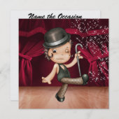 Ballerina - Tanzaufführung / Cabaret-Party - S Einladung (Vorne/Hinten)