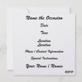 Ballerina - Tanzaufführung / Cabaret-Party - S Einladung (Rückseite)