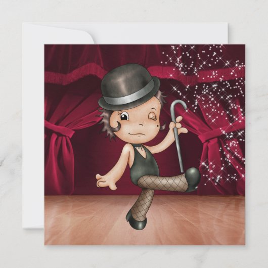 Ballerina - Tanzaufführung / Cabaret-Party - S Einladung (Vorderseite)