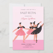 Ballerina Tanzballet Einladung (Vorderseite)