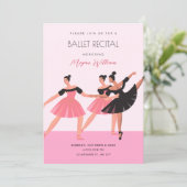 Ballerina Tanzballet Einladung (Stehend Vorderseite)
