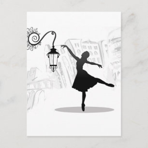 Ballerina-Tanzdarstellung Postkarte