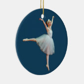 Ballerina-Tanzen auf blauer Verzierung Keramikornament (Rechts)
