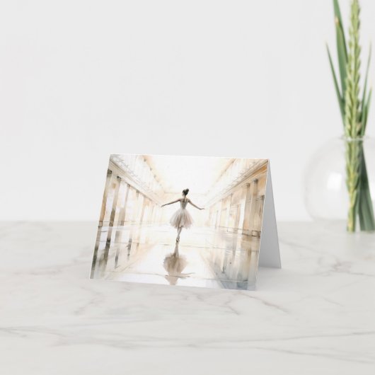 Ballerina Tanzen in der Halle BLANK Karte (Vorderseite)