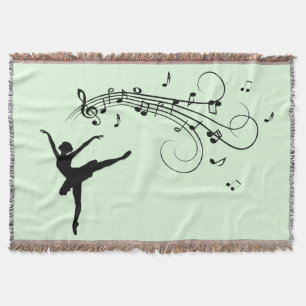 Ballerina Tanzen mit Music Green Decke