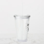 Ballerina Tanzen mit Musik Acryltrinkbecher (Rechts)