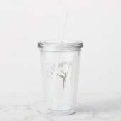 Ballerina Tanzen mit Musik Acryltrinkbecher (Rückseite)