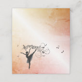Ballerina Tanzen mit Musik Marbella Orange Glow Platzkarte (Außenseite Aufgefaltet)