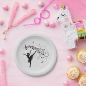 Ballerina Tanzen mit Musik Pappteller (Party)