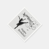 Ballerina Tanzen mit Musik Serviette (Ecke)