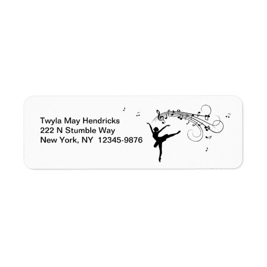 Ballerina Tanzen mit Musiknoten (Vorne)