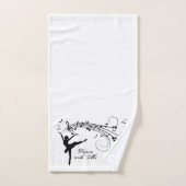 Ballerina Tanzen mit Musiknoten Badhandtuch Set (Handtuch)