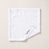 Ballerina Tanzen mit Musiknoten Badhandtuch Set (Waschlappen)