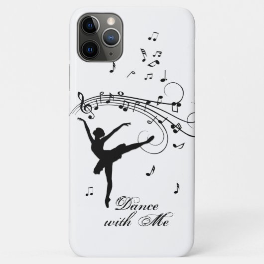 Ballerina Tanzen mit Musiknoten Case-Mate iPhone Hülle (Rückseite)