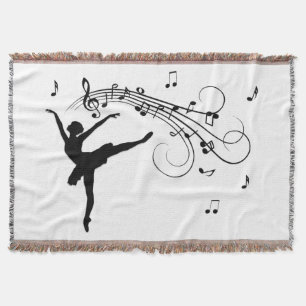 Ballerina Tanzen mit Musiknoten Decke
