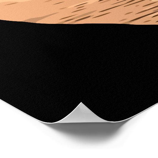 Ballerina Tanzen Sunset Abstrakte Silhouette Poster (Ecke)