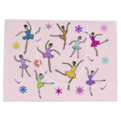 Ballerina-Tänzer-Geschenk-Taschen Große Geschenktüte (Rückseite)