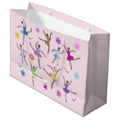 Ballerina-Tänzer-Geschenk-Taschen Große Geschenktüte (Vorderseite Schrägansicht)