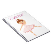 Ballerina-Tänzer mit dem braunen Haar Notizblock (Rechte Seite)