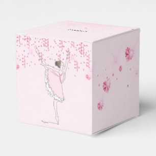Ballerina Tänzer Rosa Glitzer Herzen Streamer  Geschenkschachtel