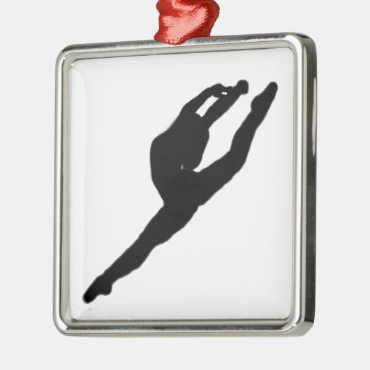 Ballerina-Tänzer-Verzierung Silbernes Ornament (Links)