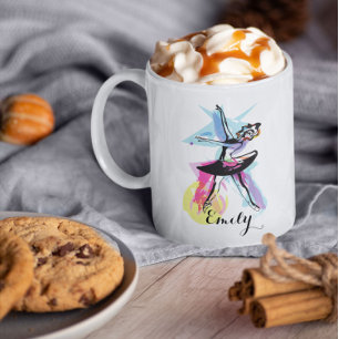 Ballerina Tänzerin Aquarell Kaffeetasse