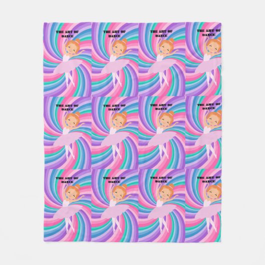 Ballerina-Tänzerin Fleecedecke (Vorderseite)