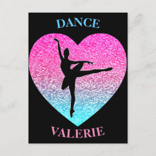 Ballerina Tänzerin Personalisiert Postkarte