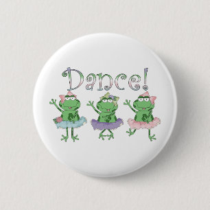Ballerina-Tanzfrosch Button