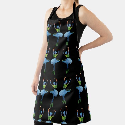 Ballerina tanzt Aquarellkunst Schürze (InSitu)