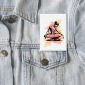 Ballerina tanzt in Farbe  Button (Insitu)