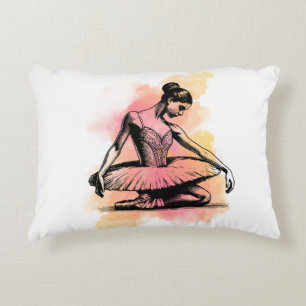 Ballerina tanzt in Farbe  Dekokissen