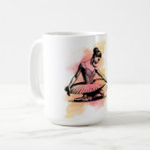 Ballerina tanzt in Farbe Kaffeetasse (Vorderseite Links)