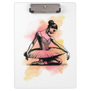 Ballerina tanzt in Farbe Klemmbrett