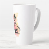 Ballerina tanzt in Farbe  Milchtasse (Rechte Ecke)