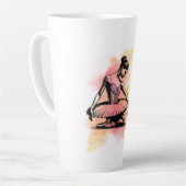 Ballerina tanzt in Farbe  Milchtasse (Linke Ecke)