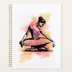 Ballerina tanzt in Farbe Planer