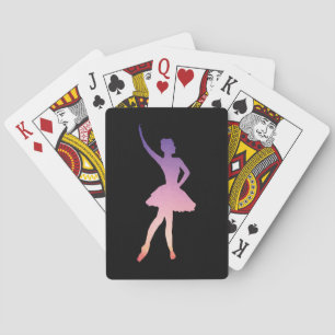 Ballerina tanzt modernes geometrisches Design Spielkarten