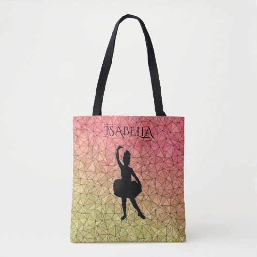 Ballerina Tasche mit individuelle Name. (Vorderseite)