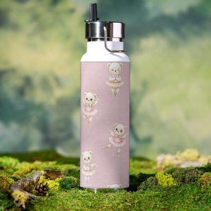 Ballerina Teddybär Rosa Trinkflasche