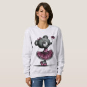 Ballerina-Teddybär-Valentinstag-Sweatshirt Sweatshirt (Vorne ganz)