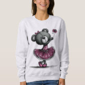 Ballerina-Teddybär-Valentinstag-Sweatshirt Sweatshirt (Vorderseite)