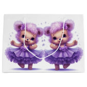 Ballerina-Teddybären Große Geschenktüte (Vorderseite)